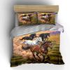 Galloping Horses at Sunset Bedding Duvet Cover Set Duvet Cover Pillowcases  (1*Duvet Cover 2*Pillowcases, without duvet insert)
