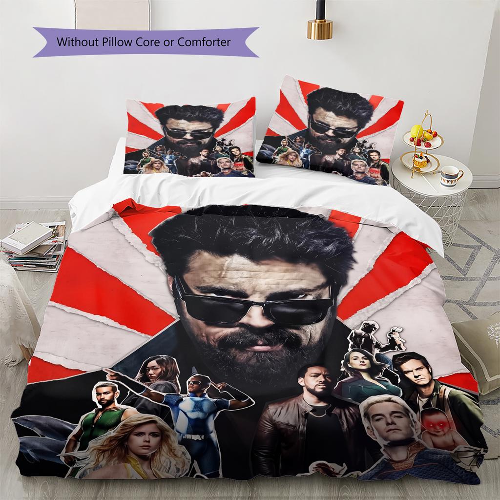 The Boys Muster Bettwäsche Heimdekoration Geburtstagsgeschenk (1 Bettbezug + 2 Kissenbezüge, ohne Füllung)