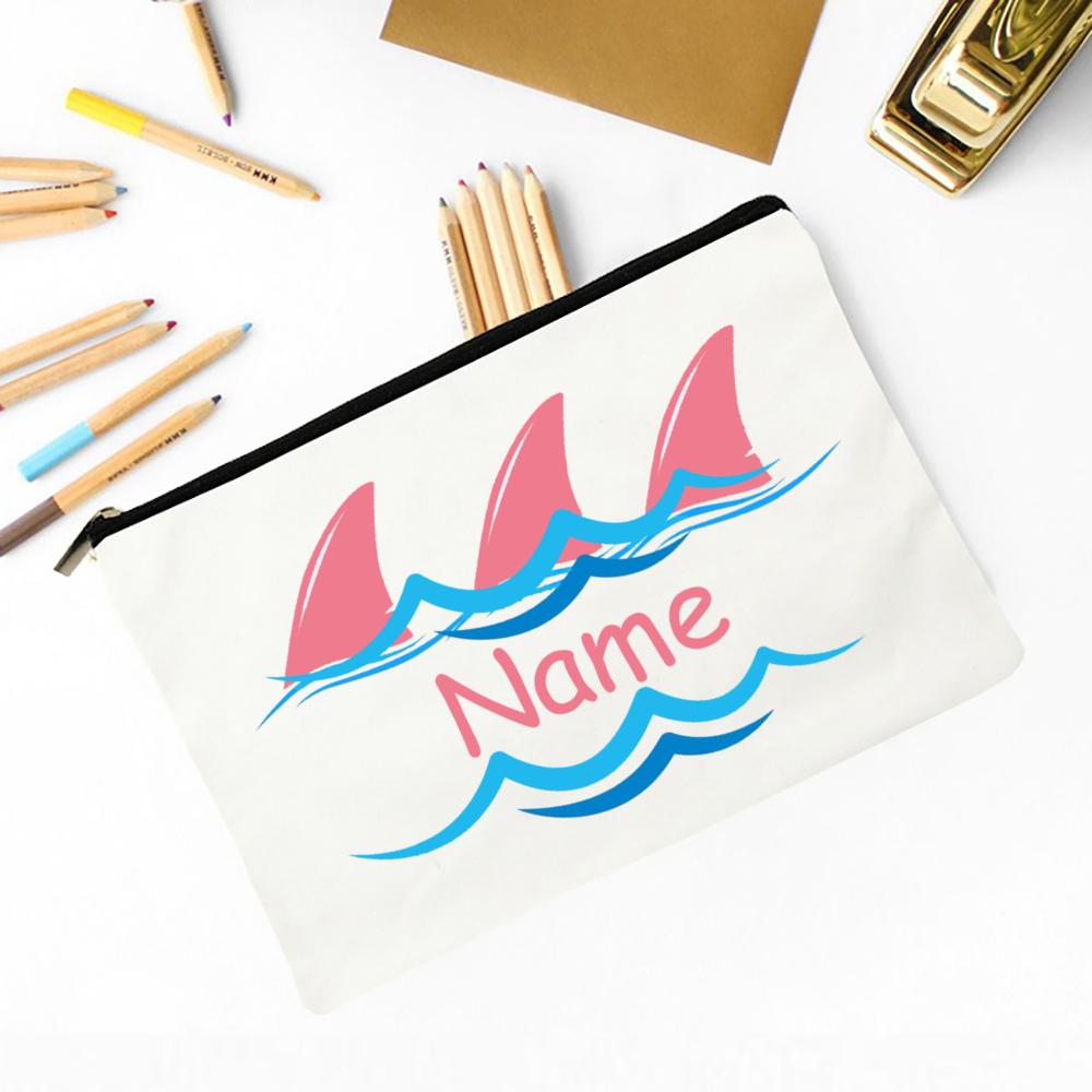 Personalized Beach Crab with Name Pencil Bag Stationery Bags Travel Makeup Toiletry Pouch Birthday Back To School Gift for Kids