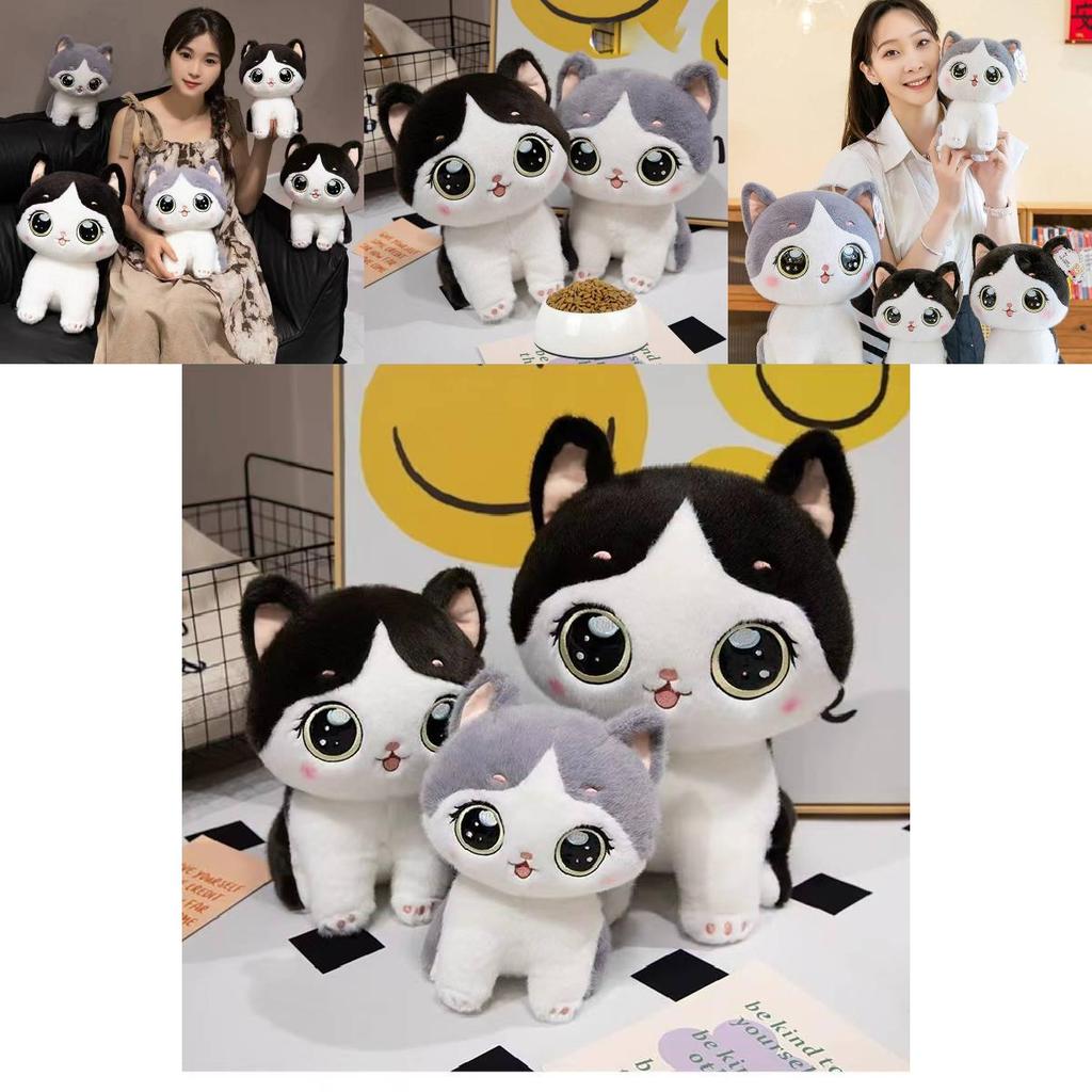 Adorable Doudou Cat Plush Pillow Doll Soft Pp Cotton Stuffed Toy For Kids