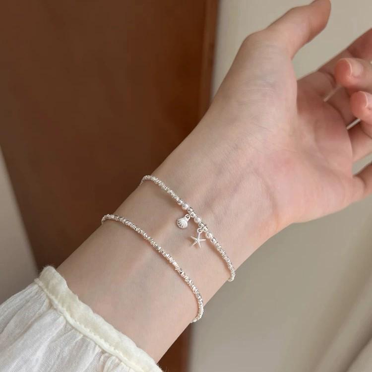 Elegant Starfish Seashell Pearl Bracelet for Women - Versatile, Fashionable Bangle with High-End Appeal