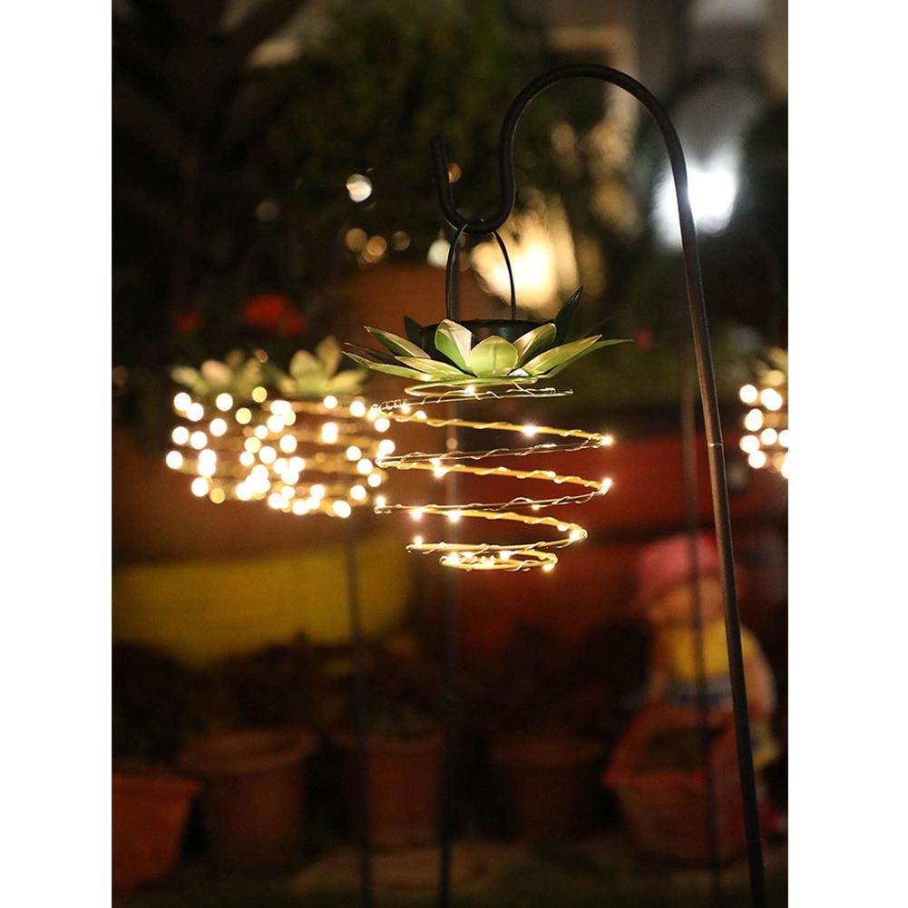 LED Copper Light Solar Power Lights String Pineapple Lamp Lantern Waterproof Outdoor Garden Decoration