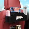 4-In-1 Car Seat Back Storage Bag with Tissue Cup Holder Vehicle Storage Box Hanging Hooks Car Seat Organizer Auto Accessories