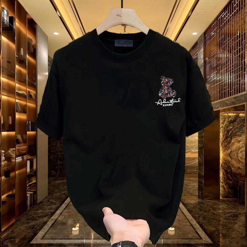 Men's Trendy Pure Cotton Printed Short Sleeve T-shirt - 2025 Summer Collection