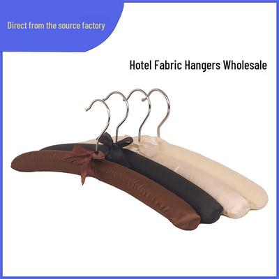 Cloth-Covered, Non-Marking Clothes Hanger - Silk & Cotton with Sponge Padding