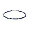 Bracelet - LUXENTER - Hayo - Natural Lapis Lazuli - Silver Rhodium Finish - Length 19 Cm