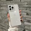 Luxury Bling Glitter Purple Clear Case For iPhone 16 Pro Max 15 14 Plus 13 12 11 X XR XS Transprent Acrylic Shockproof Cover