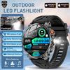 New Men Military Outdoor 1000mAh Battery Smart Watch Flashlight IP68 Waterproof 1.7-Inch HD Bluetooth Call Smartwatch