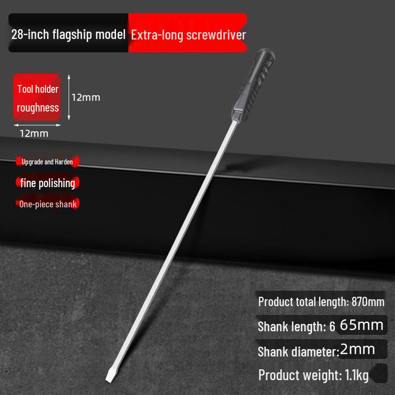 Extra Large Slotted Screwdriver and Self-Defense Pry Bar