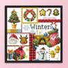 14CT Stamped Artwork DIY Four Seasons Printed Cross Stitch Kits for Home Decor