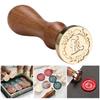 Sealing Stamp Wood Handle with Letter Stamp Head, for Scrapbooking Seal Envelopes Wedding Invitation Embellishments