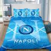 Napoli Sengetøy Sett,SSC Fotballklubb Logo Dynetrekk Moderne Trykt 2/3 Deler Sett 1 Dynetrekk,Bursdagsgaver