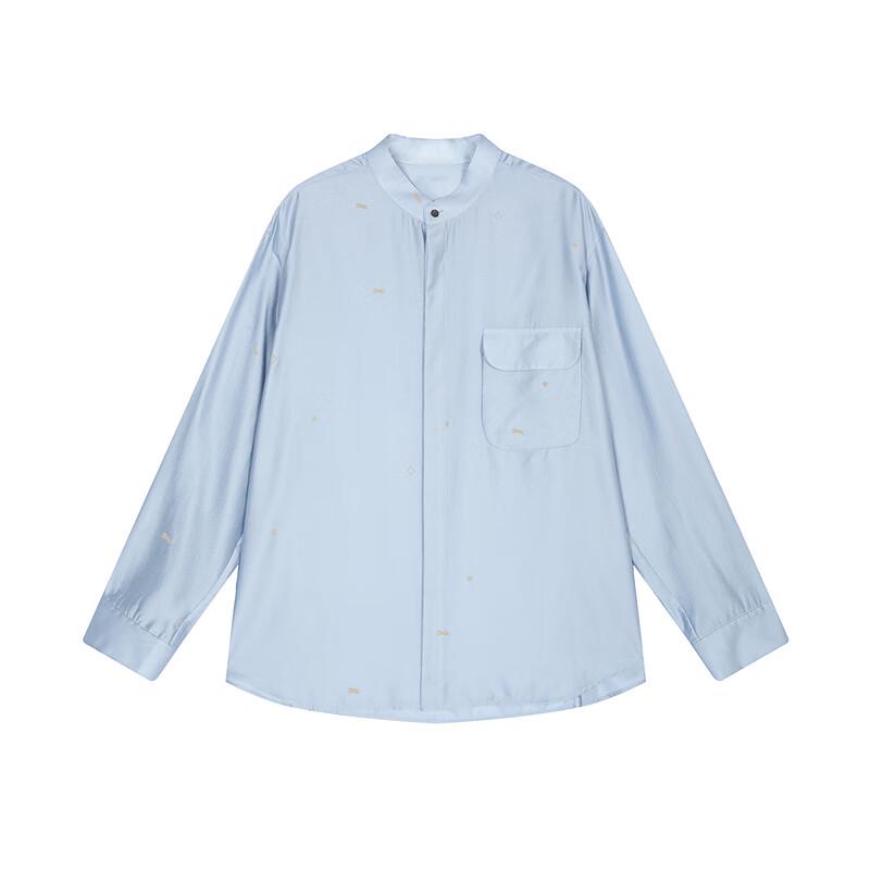 CROQUIS Men's 2026 Summer Casual Loose Fit Stand Collar Long Sleeve Shirt