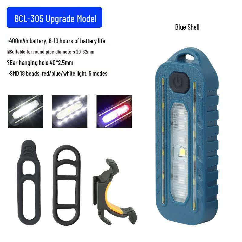 Lishi Dual-Color Cycling Warning Taillight with Clip