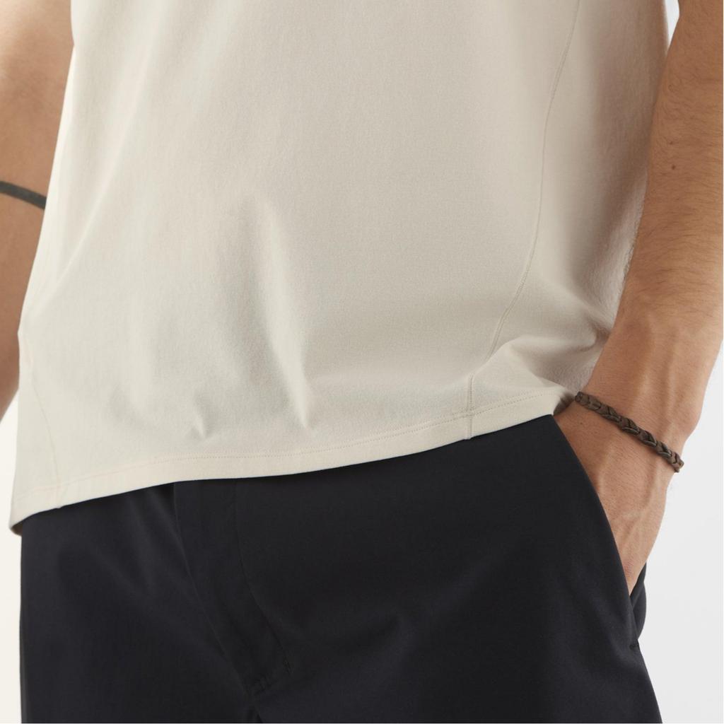 Salomon Comfortable Breathable Quick-Dry Casual Solid Color Polo Shirt Men Tops Off-White C24392