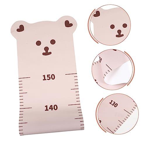 Height Measurement Wall Decal Bear Kids Room Fabric Material Clear Measurement 1 Piece Nursery Wall Decoration