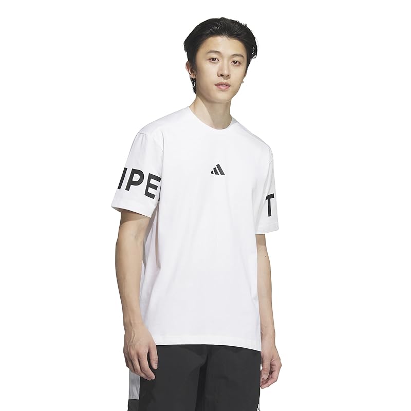 

[Adidas] short sleeve word T-shirt KQD25 men s white (JM2080) J/S