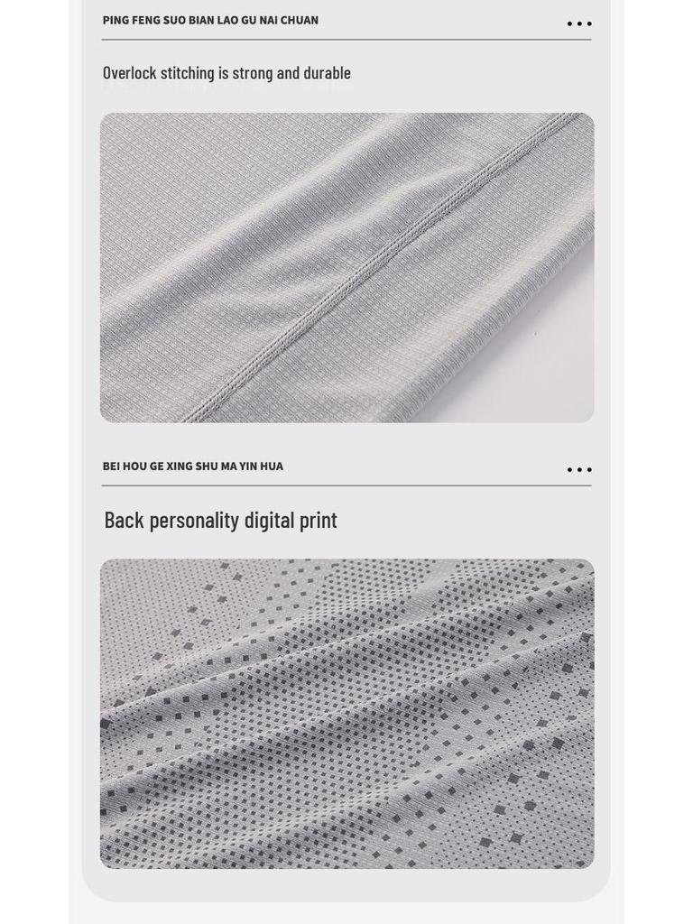 Pánské rychleschnoucí letní turistické a běžecké tričko - Kulatý výstřih, krátký rukáv, fitness top pro vnitřní/venkovní použití