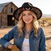 Bohemian Costume Cosplay Cap Butterfly Topper Hat Fashion Western Cowboy Jazz Hat  Travel