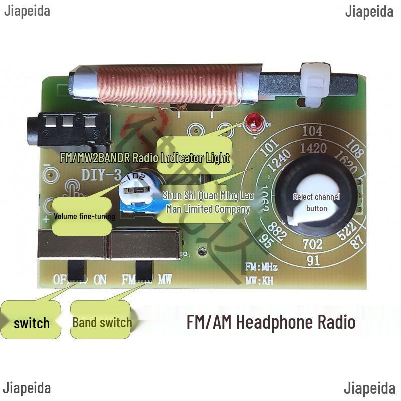 DIY Two-Band FM/Medium Wave Radio Kit for Practical Training