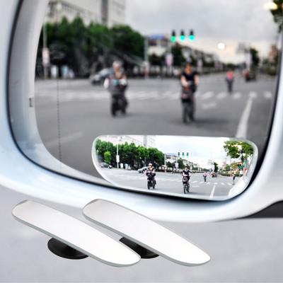 2pcs Car Mirror Blind Spot Mirror 360 Rotation Degree Wide Angle Convex Auto Motorcycle Rear View Adjustable Mirror Accessories