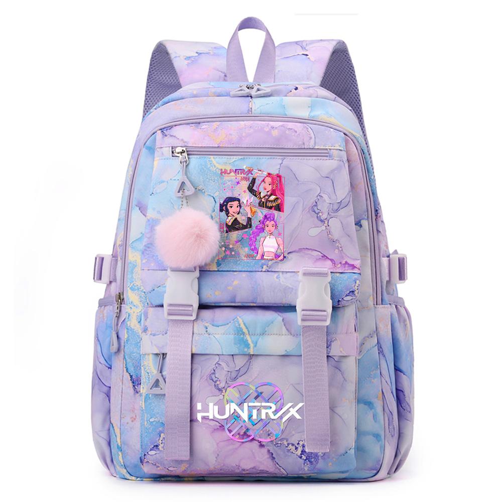Cartoon Demon Hunters Printed Backpack Schoolbag for Teenager Student Girl Boy Bookbag Large Capacity Waterproof Travel Bag Mochila