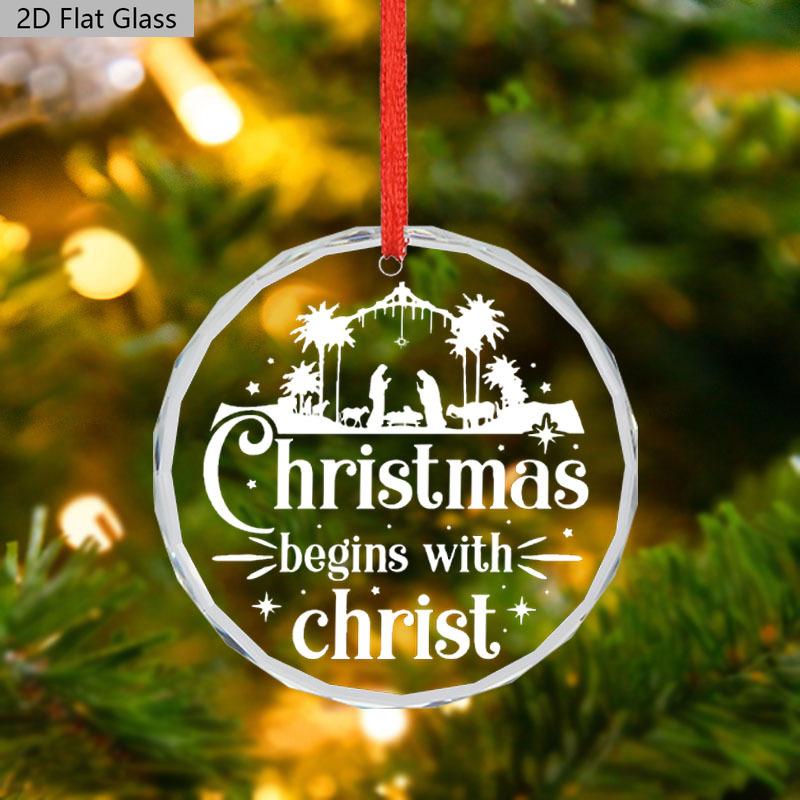 1pc/2pcs Christmas Acrylic Ornament,Spirit and Festive Holiday Decor,Perfect Reminder of The True Essence of Christmas,deal Gift for Family and Faith