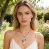 Collar de Cristal Curativo Colgante Prisma de Piedra Preciosa Collar de Piedras Naturales Coloridas Collar de Árbol de Cristal Regalo de Energía Espiritual para Hombres Mujeres