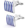 Square Cufflinks for Men In Gift Box Silver Stripes Cufflinks for Men Cufflinks Jewelry Wedding Shirt Prom Party Festive Anniversary Dress
