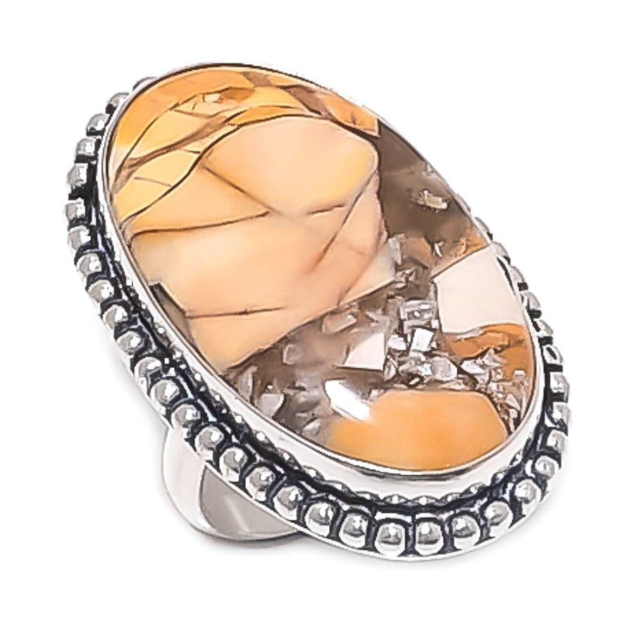 

Brecciated Mookaite Gemstone 925 Sterling Silver Jewelry Ring Size 6