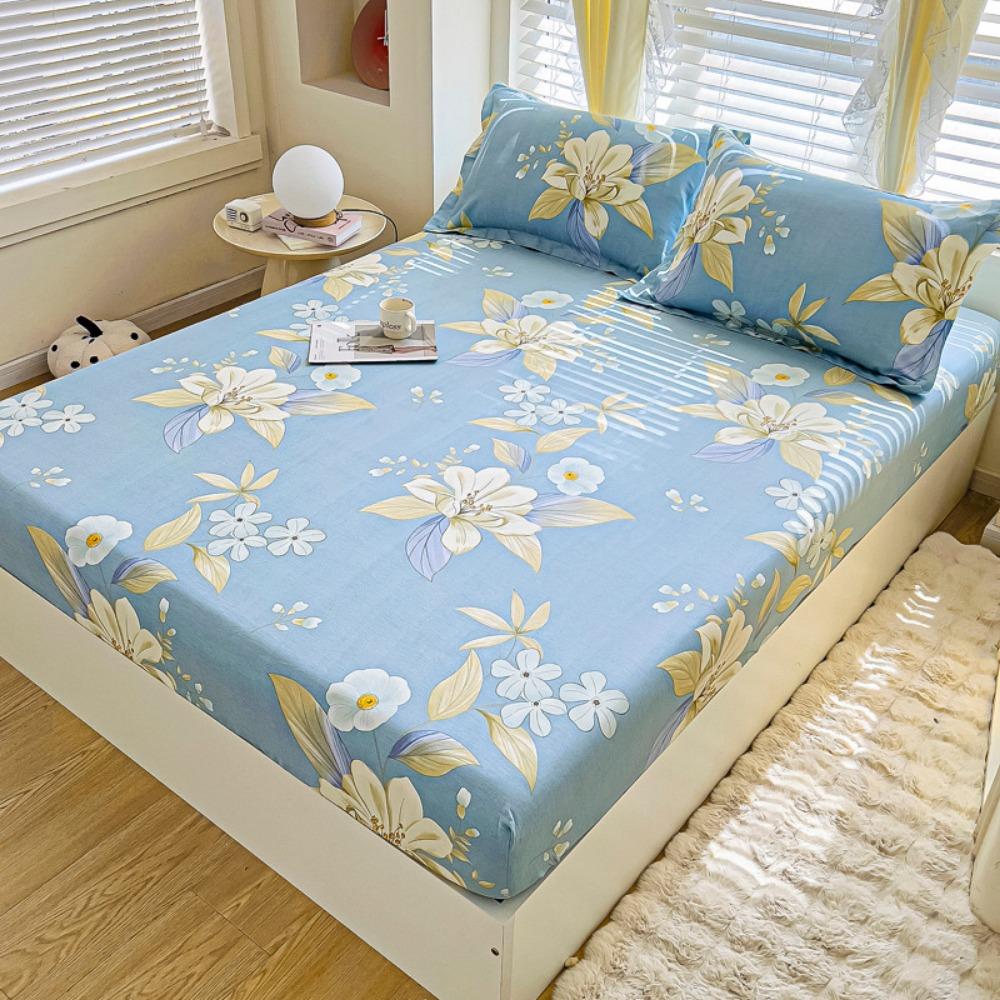 Cotton Mattress Single Piece Pure Cotton Bedspread 1.8 Meters Non-slip Mattress Mattress Cover Crib Brown Mattress Fully Enclosed Protective Cover