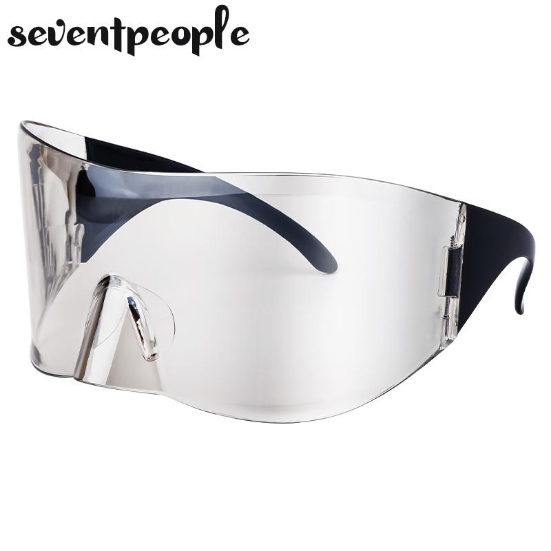 Mask Rectangle Sunglasses Women Men  Luxury Brand Designer Punk Sun Glasses Steampunk Y2k Sunglass Oversized Shield Goggles