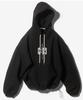 [Non Brushed/ Brushed] (Setup) 6:19 Cross String Hoodie+Pants - Black