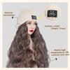 Knitting And Velvet Wig Hat for Autumn And Winter High Temperature Resistant Synthetic Long Curly Hair Fashion