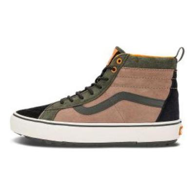 Sk8 Comodi Versatili Semplici Ammortizzanti Durevoli Scarpe da Skate High-Top Sneakers Unisex Verde Marrone VN0A5HZYF2Y