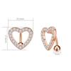 14G Stainless Steel Heart Dangled Belly Button Rings Belly Piercing Nombril for Women Girls Pink Zircon Crystal Sexy Navel Ring