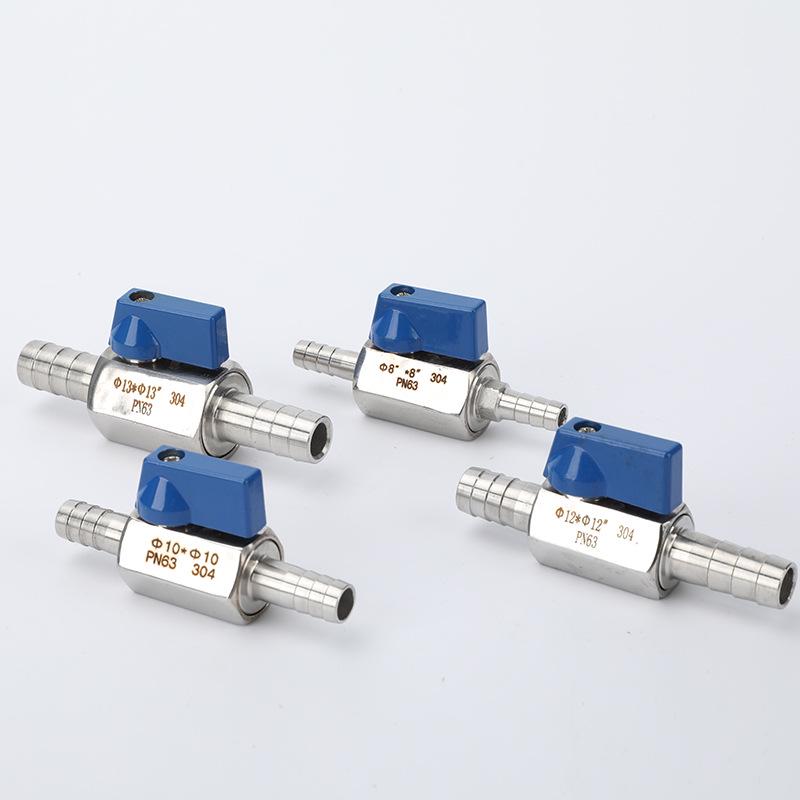 304 Stainless Steel Mini Ball Valve with Male/Female Threads, Quick Connect, 1/2, 3/4 inch
