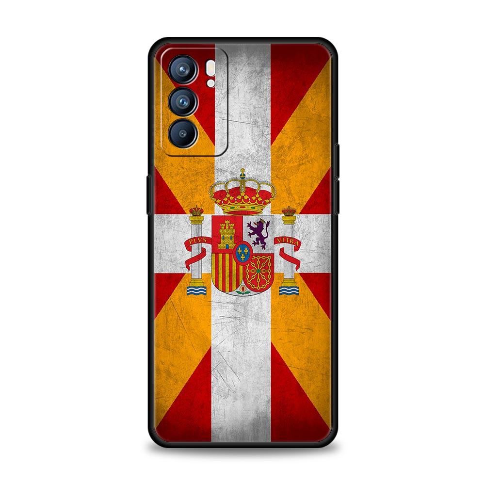 

Spain flag Phone Case For Oppo A54 A53 A52 A15 A95 A16 A78 A79 A80 A98 4G Find X5 X6 Reno10 12 13 F Pro 5G Cover Oppo A52