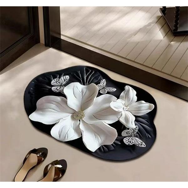 Soft Diatomaceous Earth Bath Mat Non Slip Bathroom Door Mat Simple Toilet Mat Absorbent Floor Mat For Bathroom Entrance