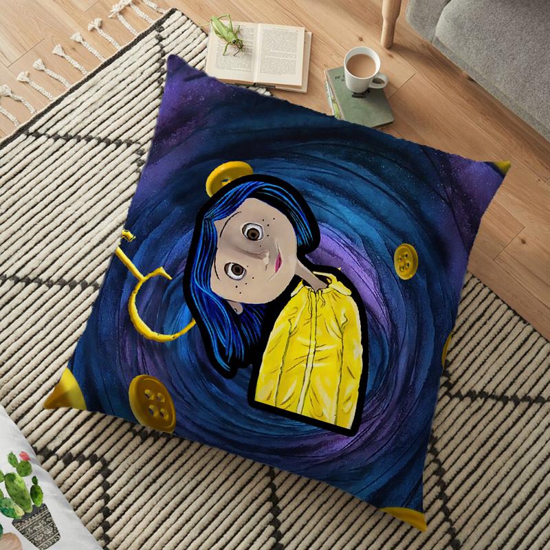 Coraline Cushion Cover Polyester Decorative Pillowcase Throw Pillow Case Home Cushion Cover