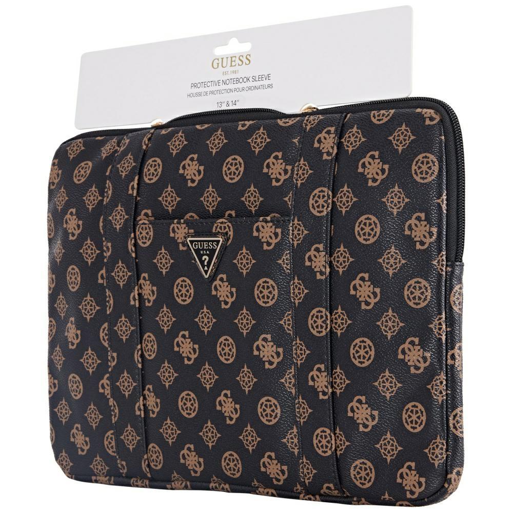 Guess Sleeve 14" Peony Pocket Triangle bag, black