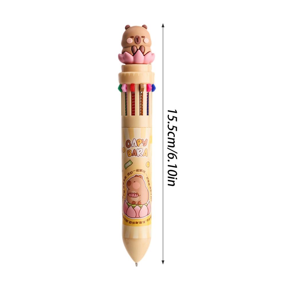 Cartoon 10 Color Ballpoint Pens Efficient and Kid-friendly Design with Comfortable Grip Suitable for School Home Office