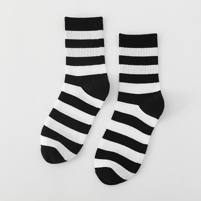 Cow Lolita Socks Harajuku Korean Style Women Cotton Striped Socks Casual Novelty Socks Japanese Fashion Crew JK Socks