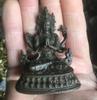 Alloy Buddha Ornament Four-Armed Avalokiteshvara Buddha Ornament Tibetan Height Home Crafts Guanyin Decoration Living 6cm Room