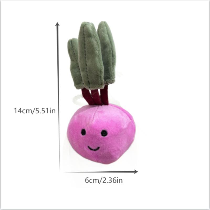Cute Funny Purple Radish Carrot Plush Doll Stuffed Toys Keychain Backpack Pendant Bag Hanging Ornaments Gifts Pet Teething Toys