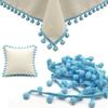 20yard Mini Size Pom Pom Trim Pillow Decoration Tablecloth Edge Pompom Fringe Ribbon 1.2cm Ball DIY Craft Sewing Lace