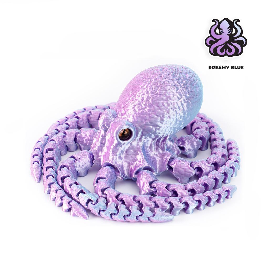 3D Printed Articulated Octopus – Poseable Tentacles Desk Toy, Eco-Friendly PLA Sculpture, Unique Gift for Kids & Adults