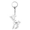 Christmas Snowman Charm Keychain Winter Holiday Key Ring 30mm Ring