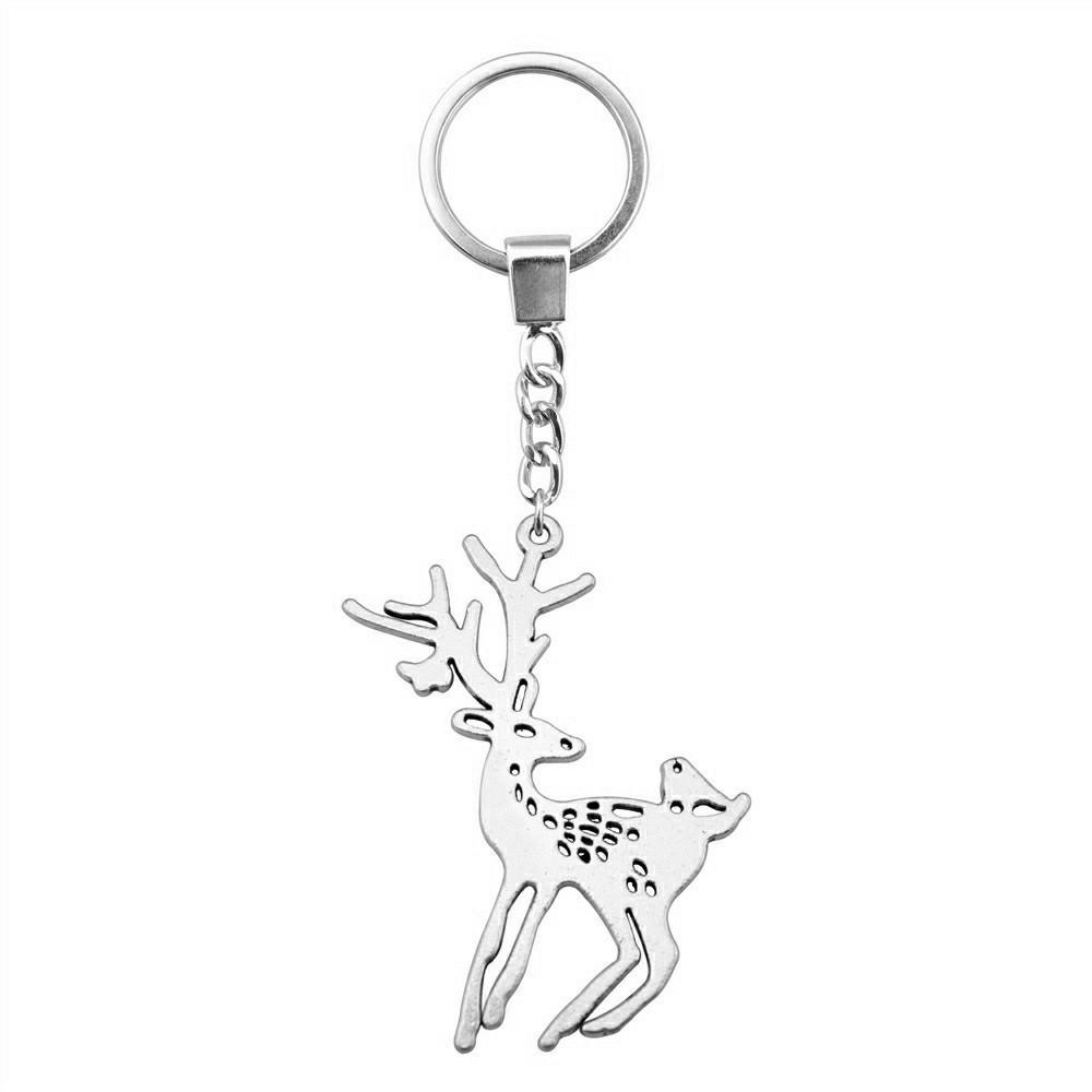 Christmas Snowman Charm Keychain Winter Holiday Key Ring 30mm Ring