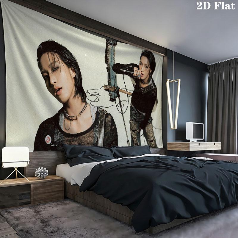 Seonghwa Art Wall Tapestry, Aesthetic Printed Fabric Blanket, Suitable for Bedroom, Living Room, and Home Decor.